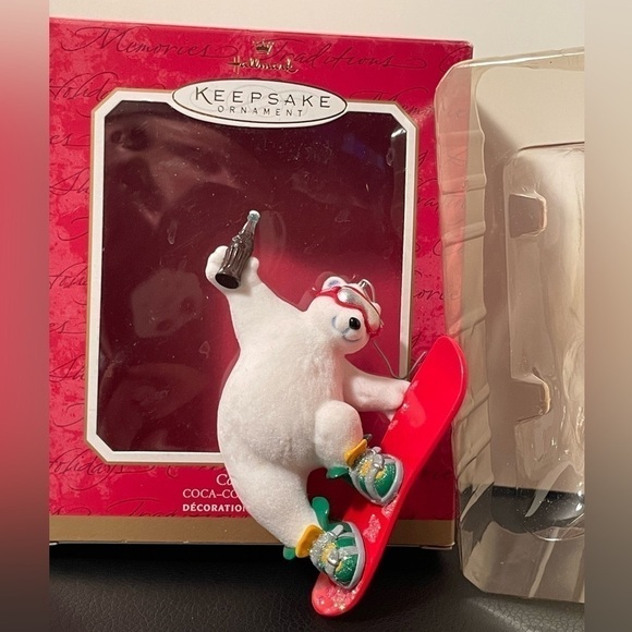 Hallmark Cool Sport Coca Cola Polar Bear Ornament Coke With Box - Picture 2 of 4